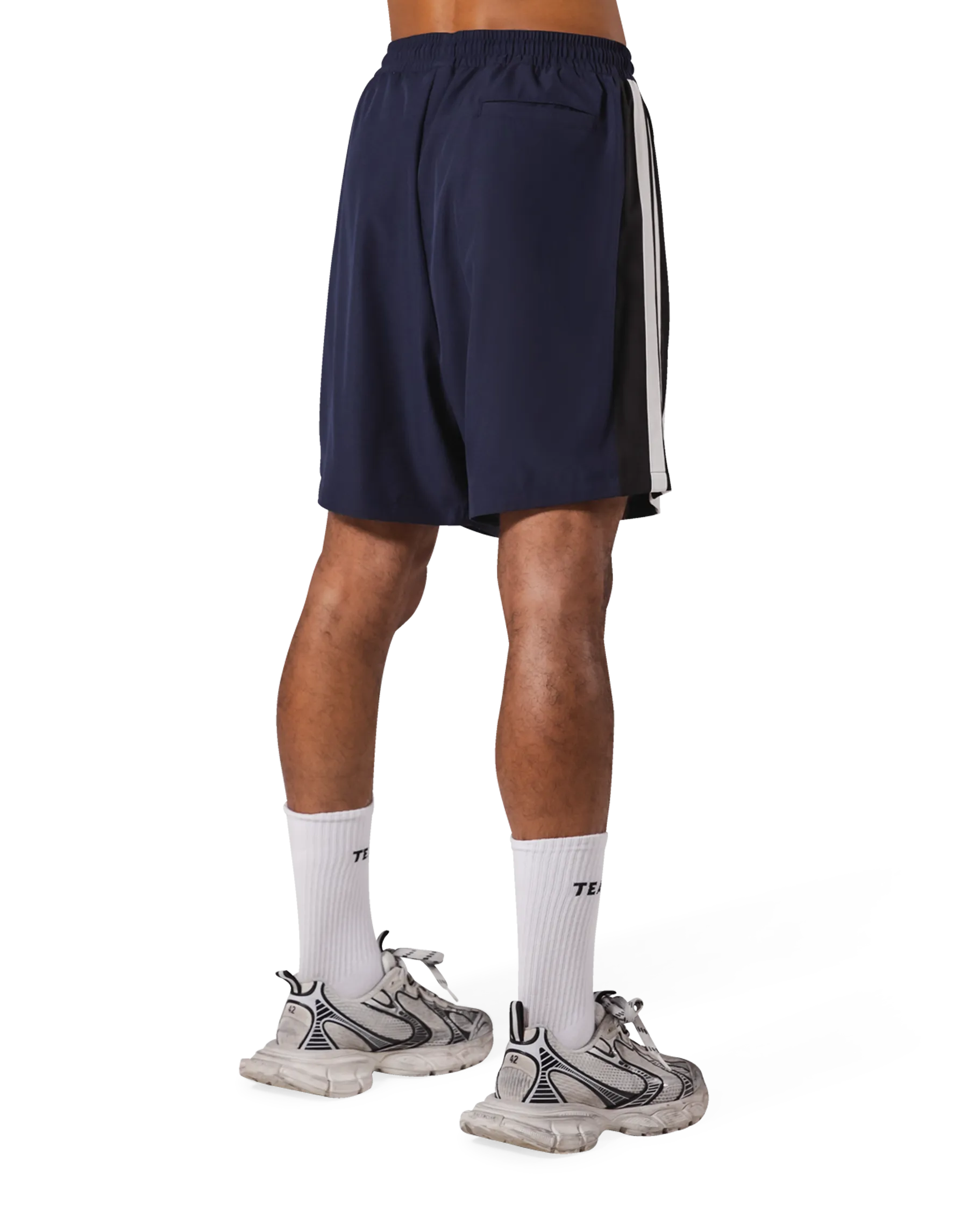 2Line Wide Shorts - Navy