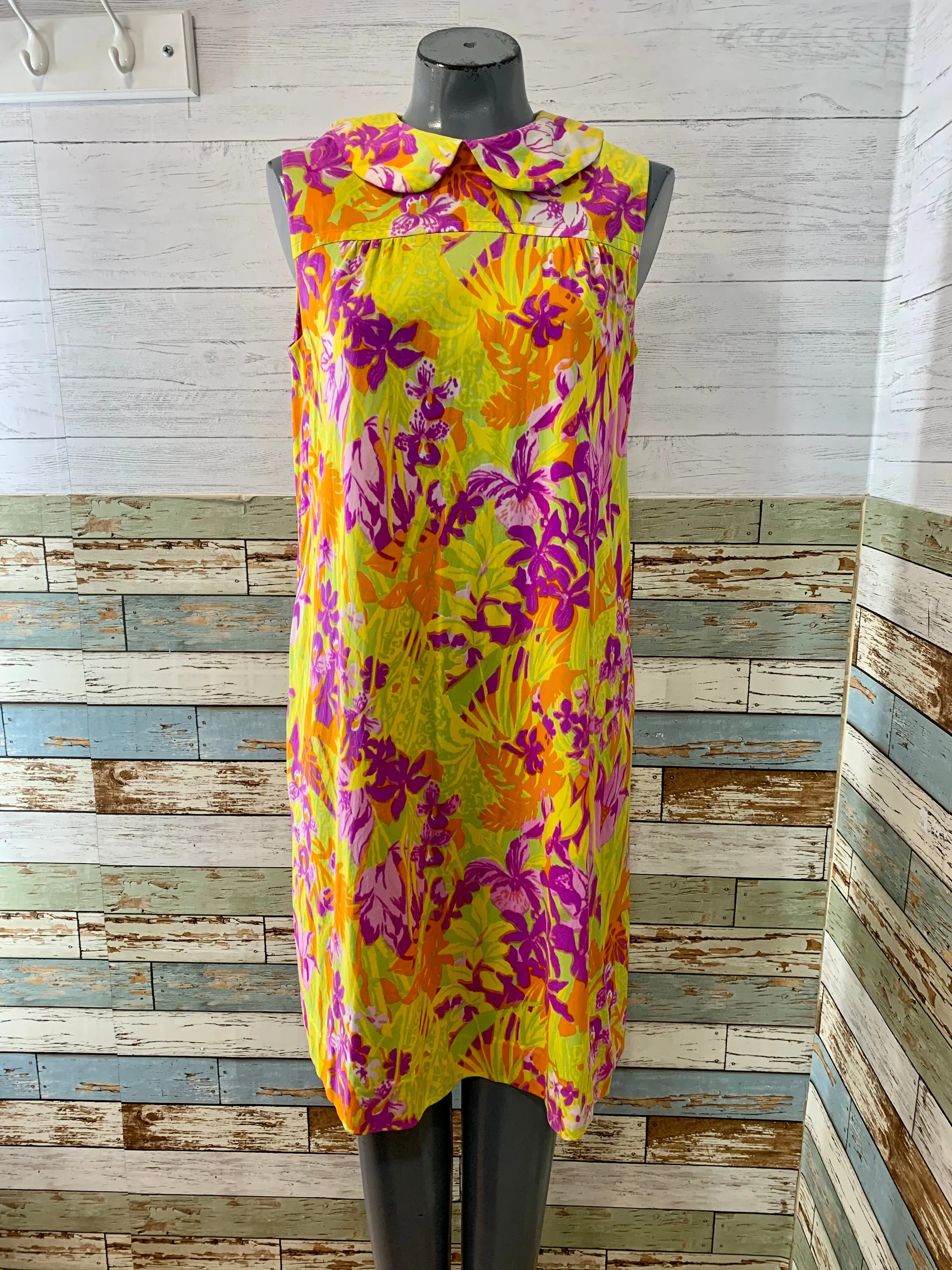 60s/70s Multicolor Floral Shift Dress
