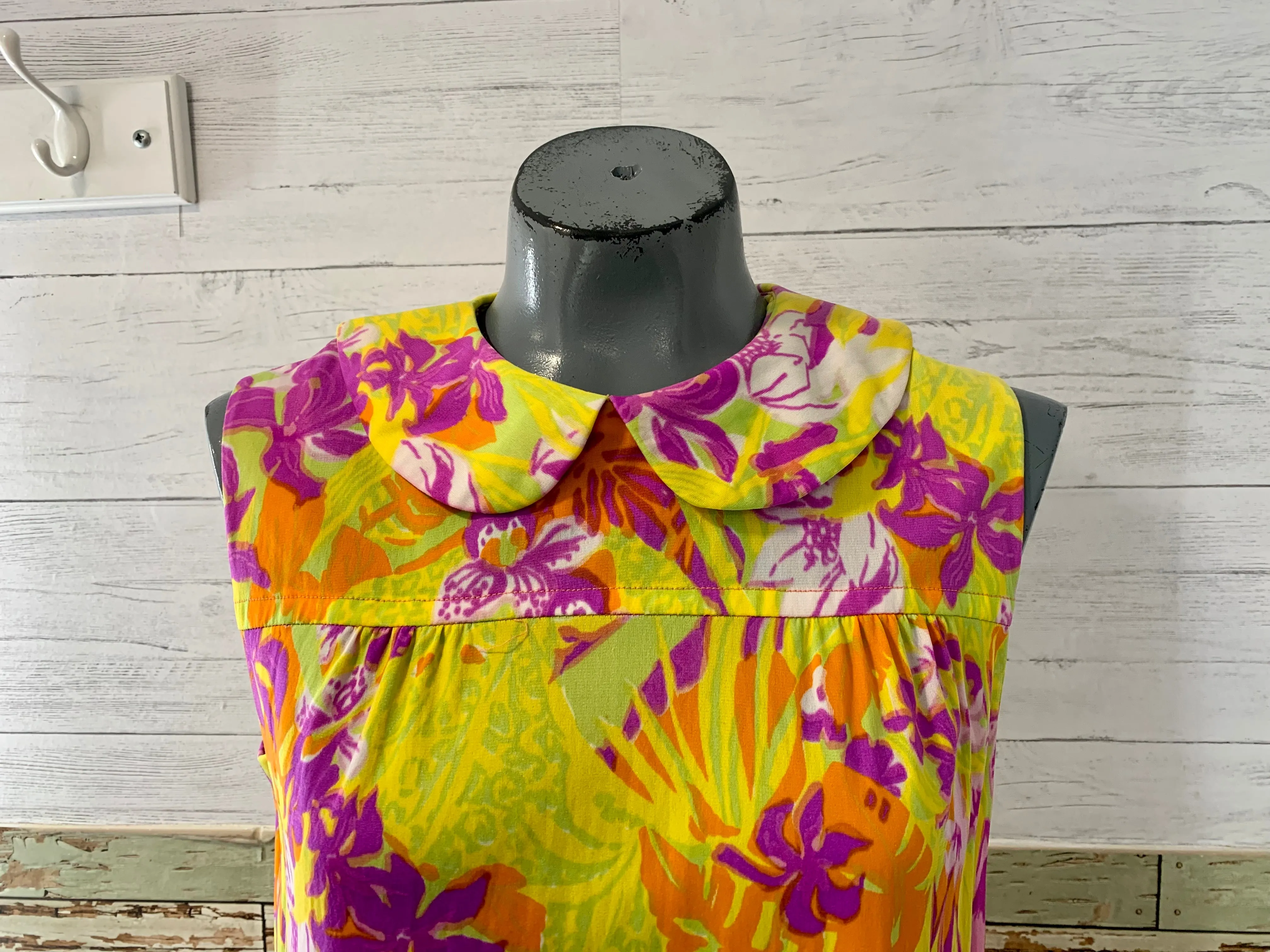 60s/70s Multicolor Floral Shift Dress