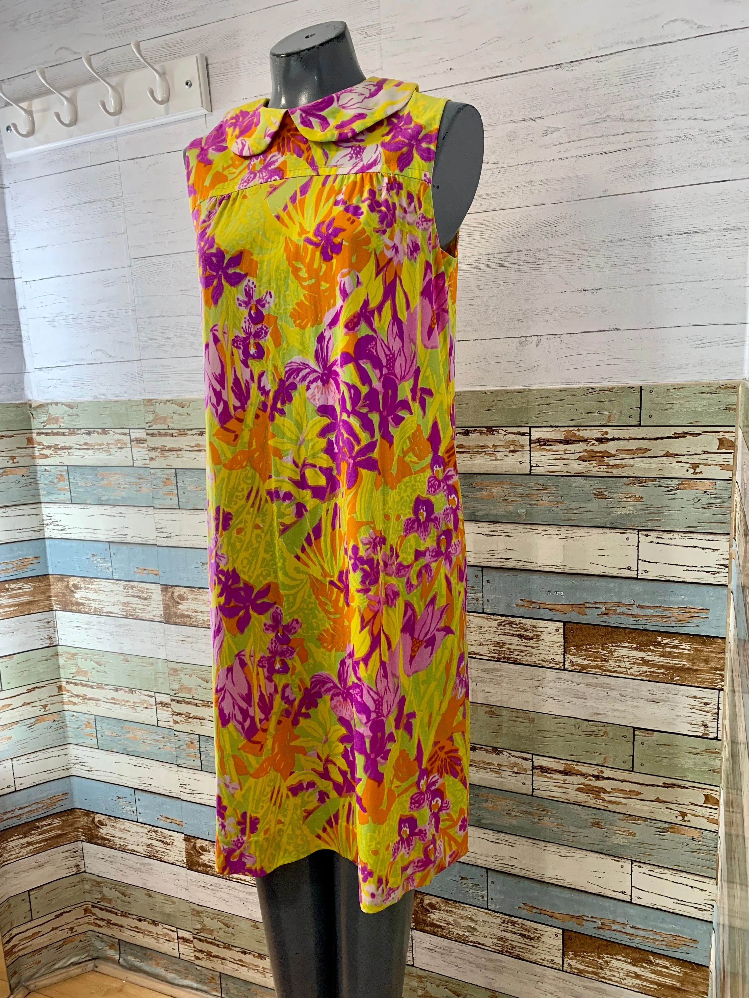 60s/70s Multicolor Floral Shift Dress