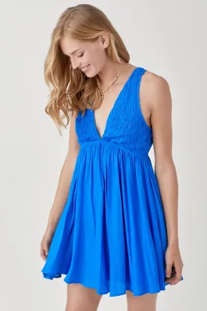 Amery V Neck Smock Sleeveless Dress