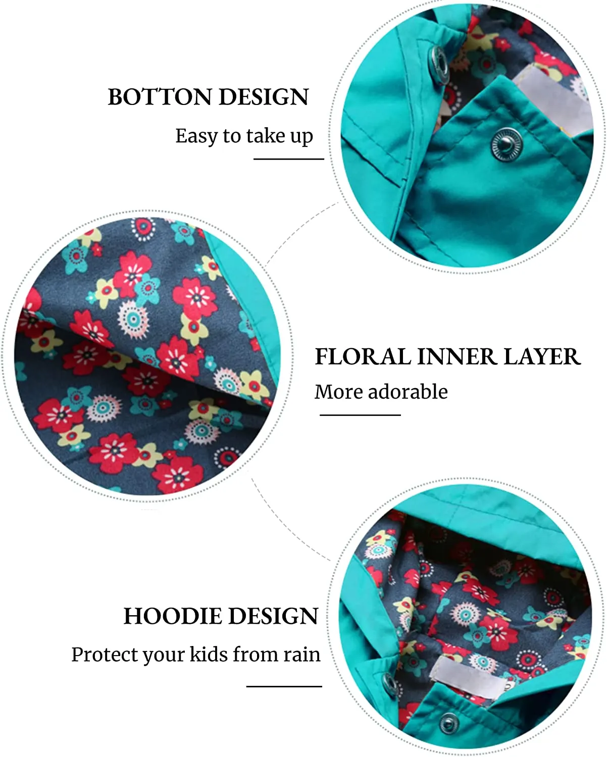 Arshiner Girl Baby Kid Waterproof Hooded Coat Jacket