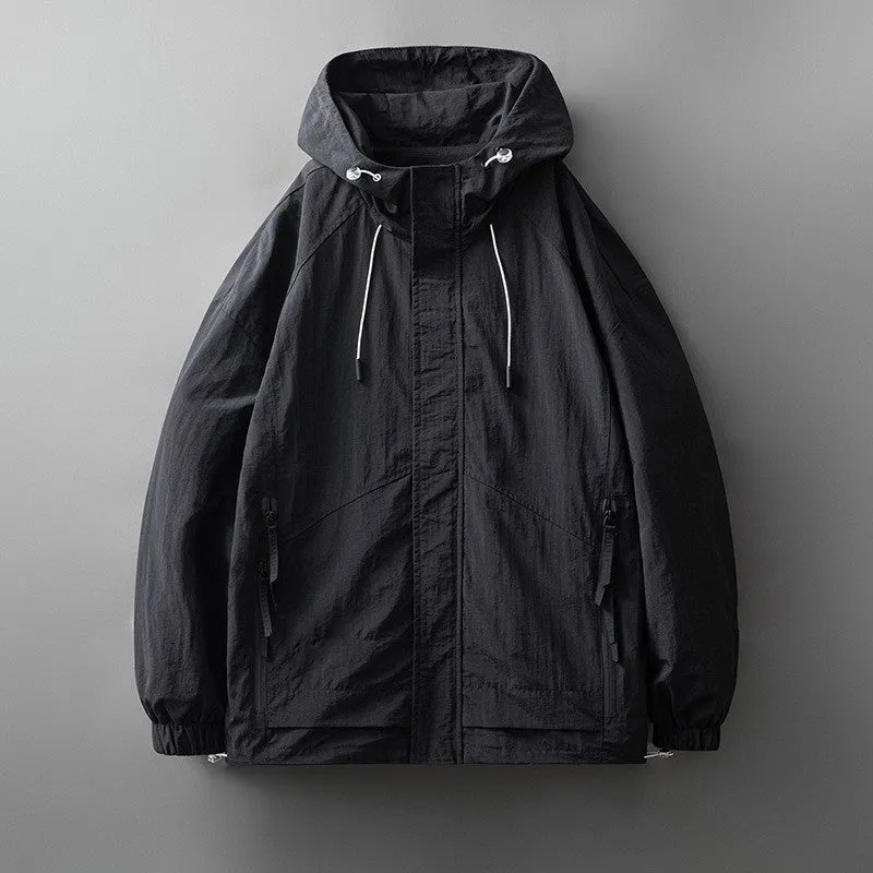 Asphalt Hooded Oversize Windbreaker