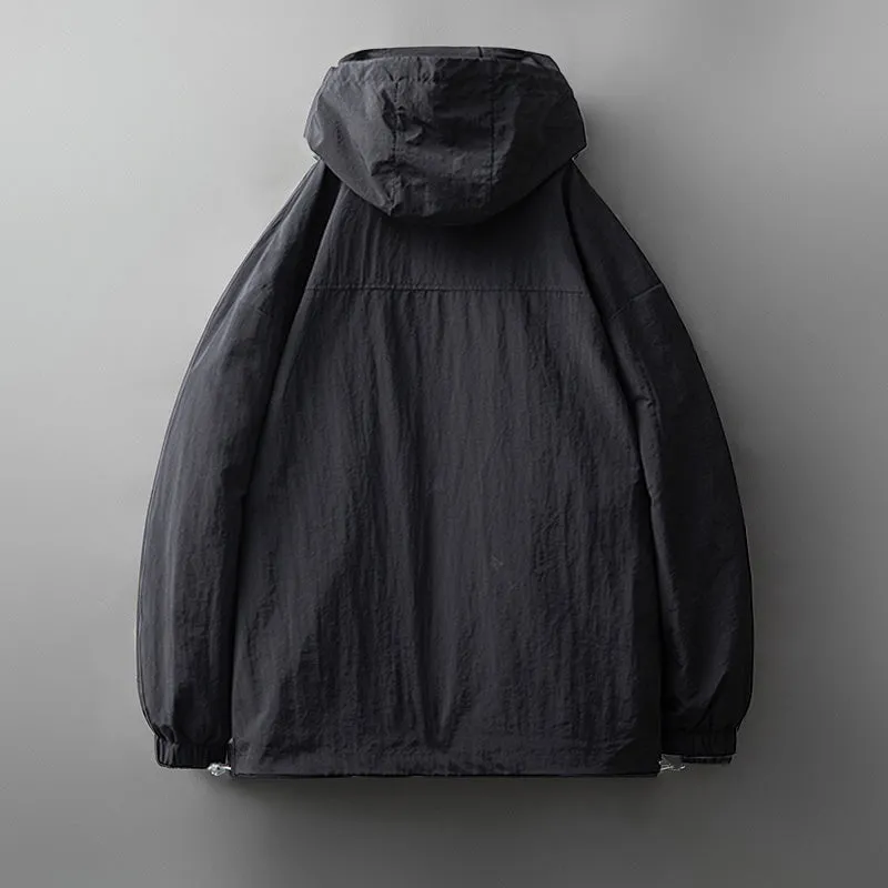 Asphalt Hooded Oversize Windbreaker