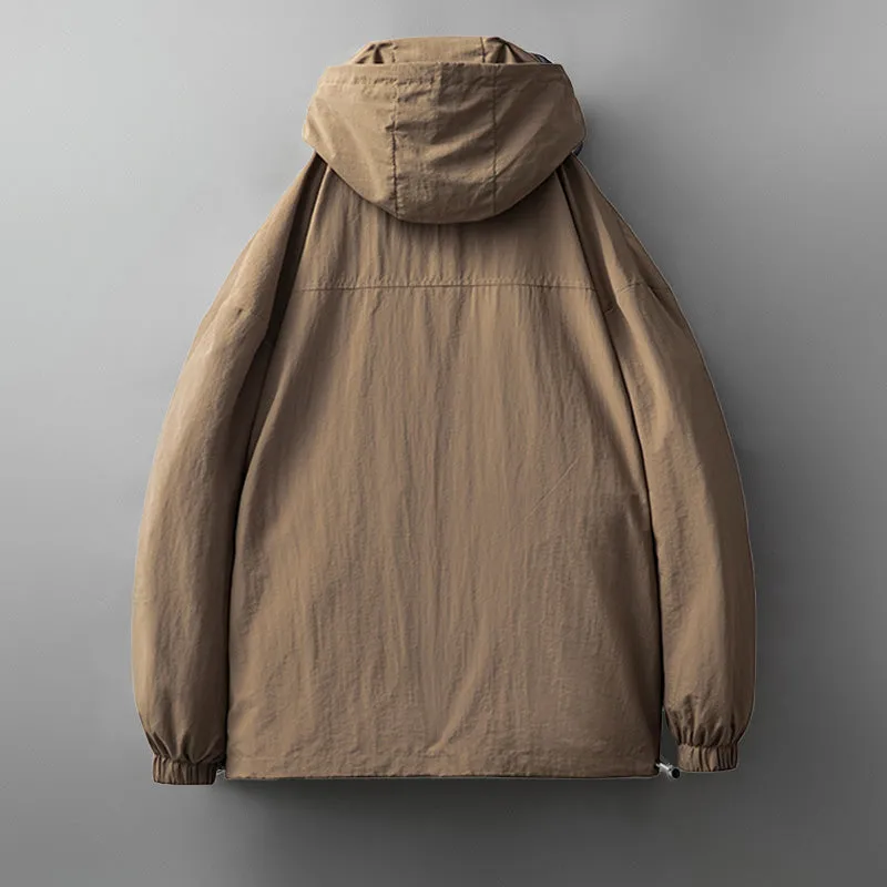 Asphalt Hooded Oversize Windbreaker