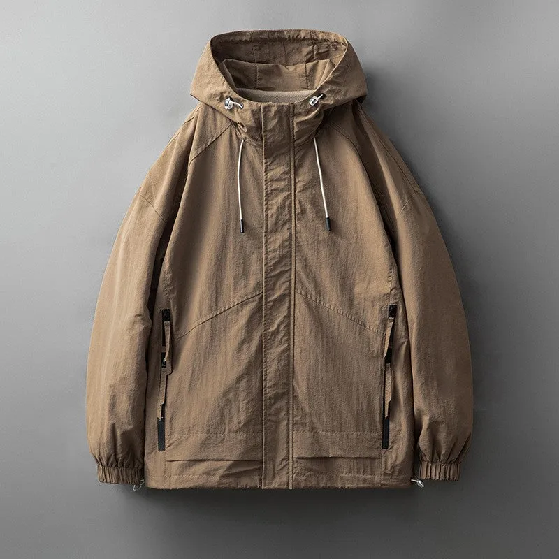 Asphalt Hooded Oversize Windbreaker
