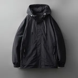 Asphalt Hooded Oversize Windbreaker