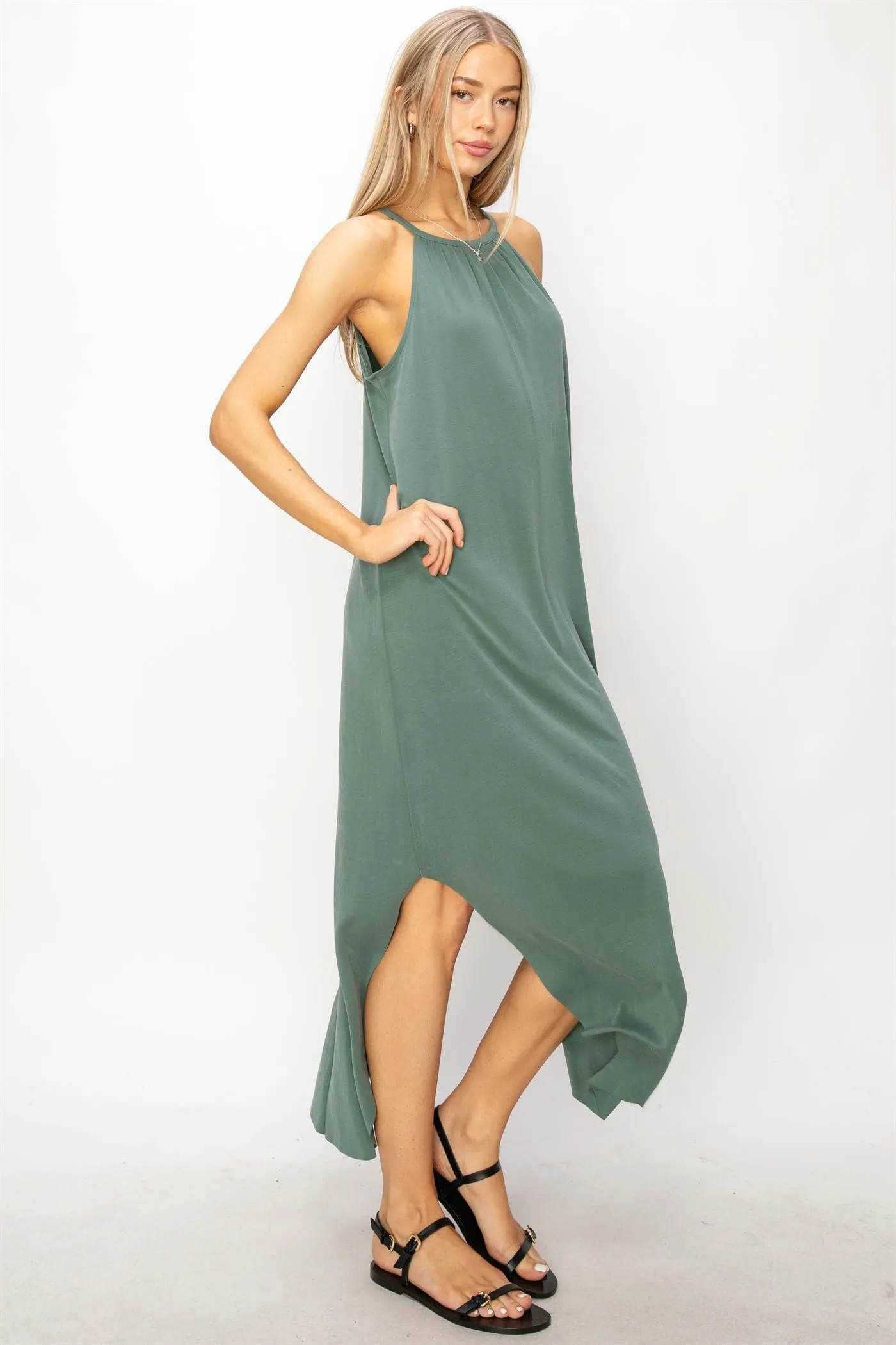 Asymmetrical Midi Dress That