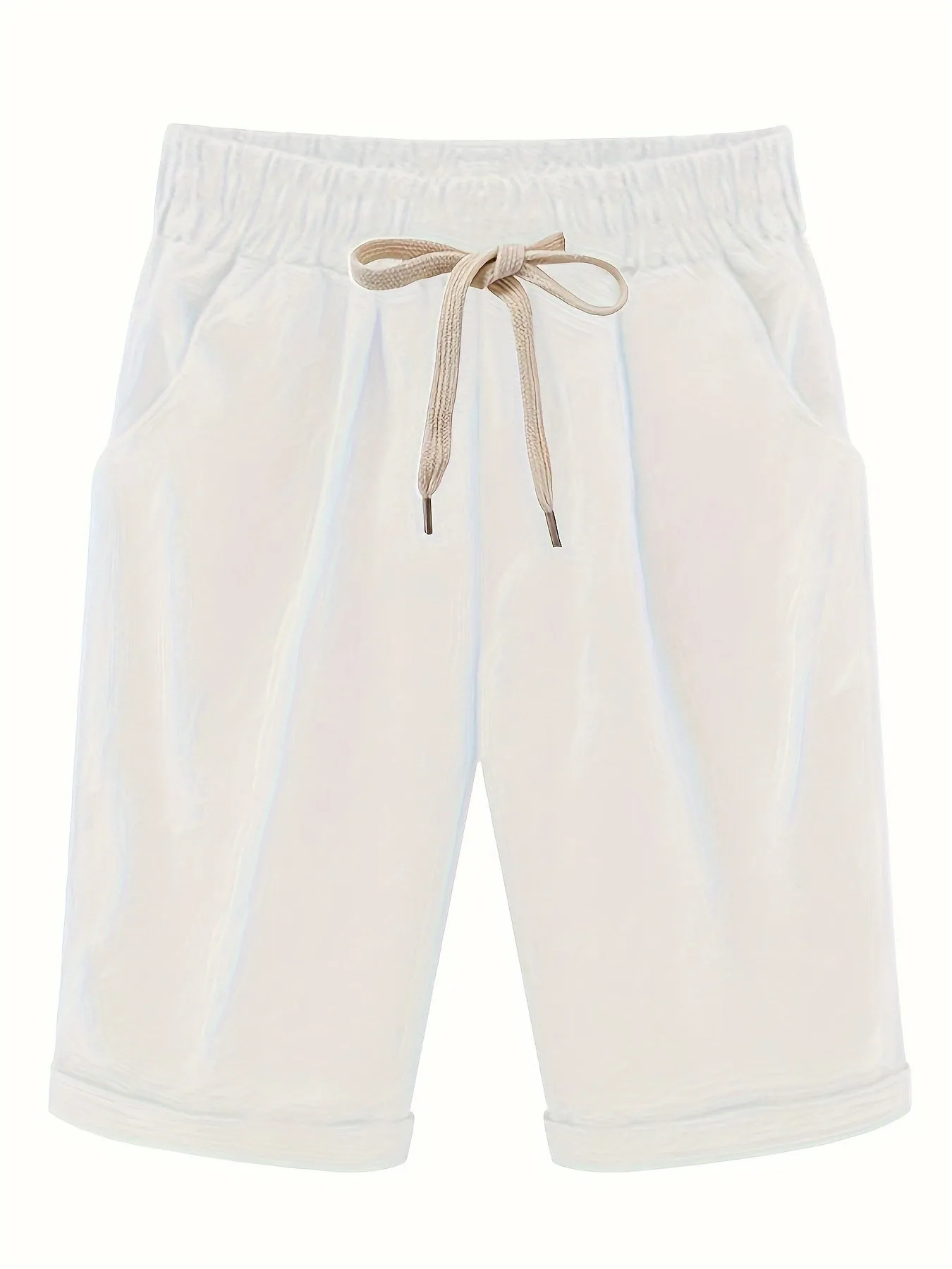 Audrey™ | Plus Size High Waist Drawstring Shorts
