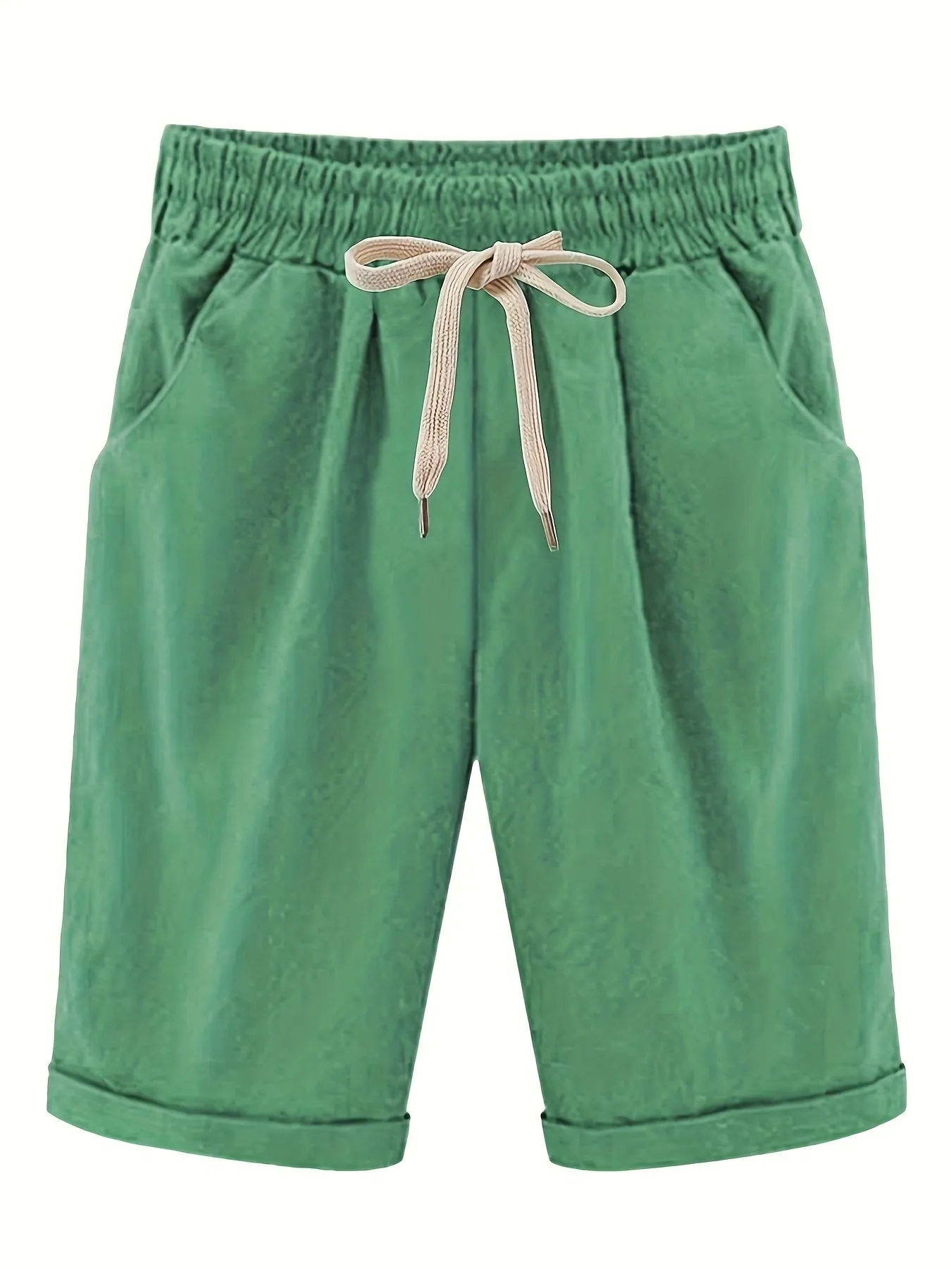 Audrey™ | Plus Size High Waist Drawstring Shorts