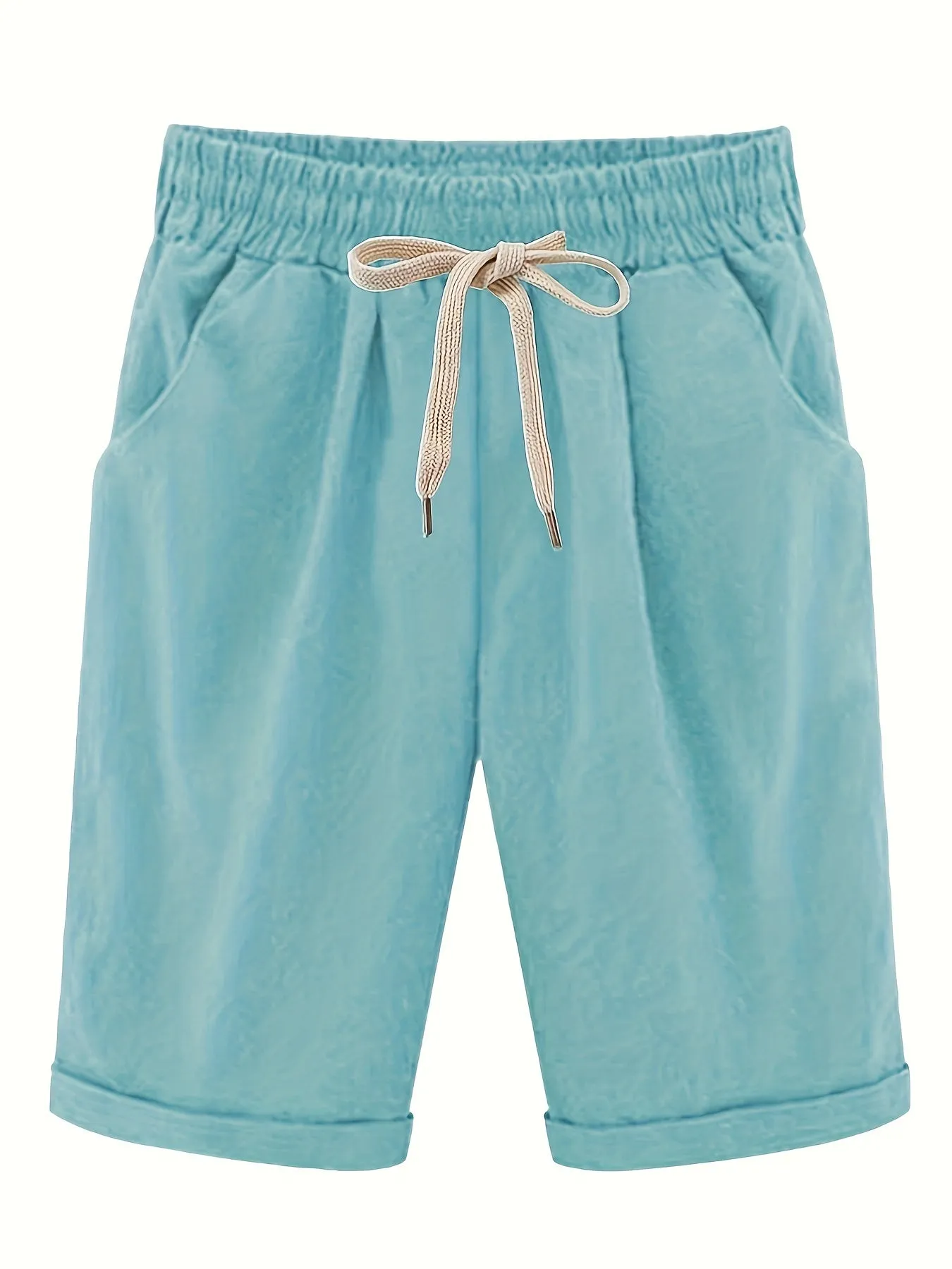 Audrey™ | Plus Size High Waist Drawstring Shorts