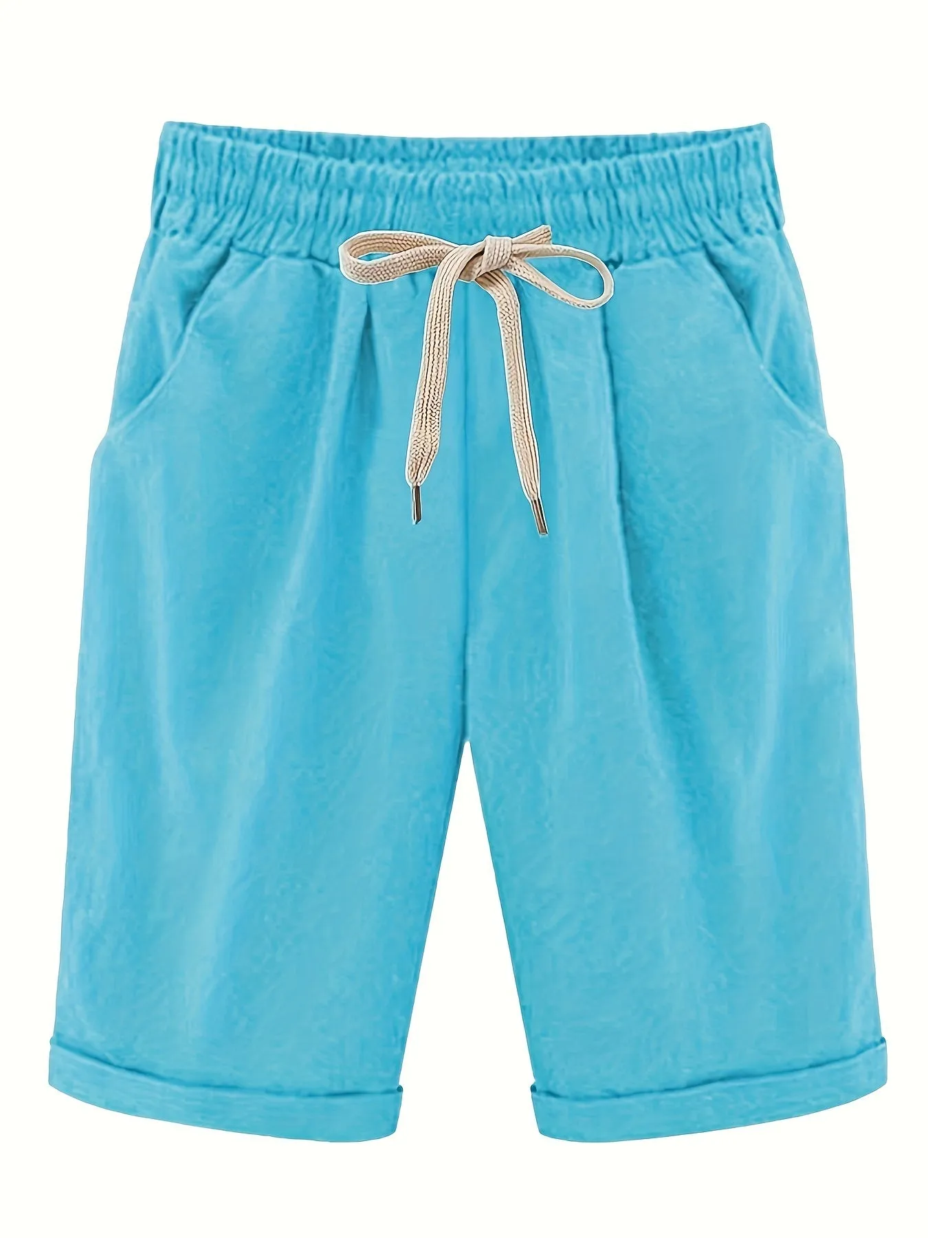 Audrey™ | Plus Size High Waist Drawstring Shorts