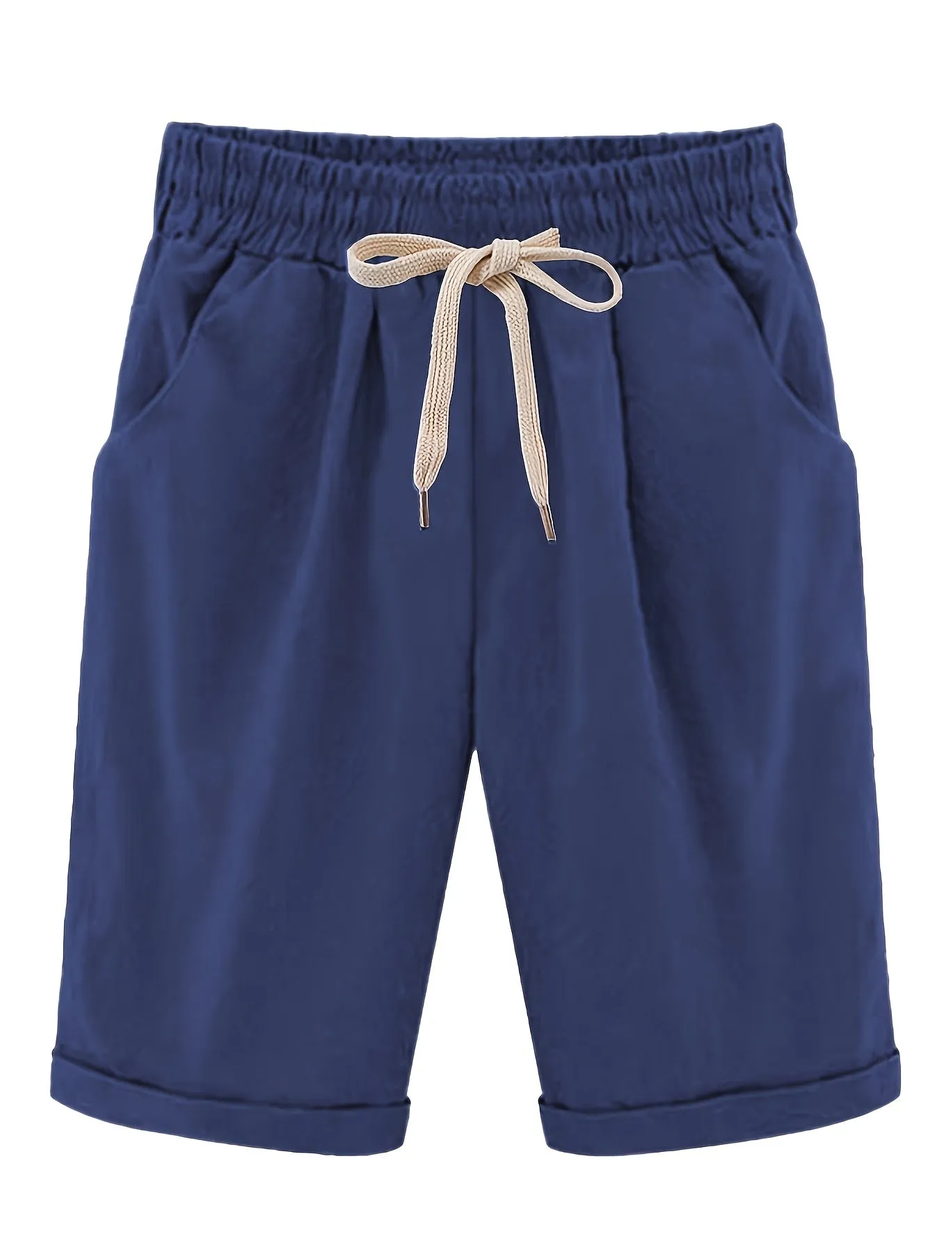 Audrey™ | Plus Size High Waist Drawstring Shorts