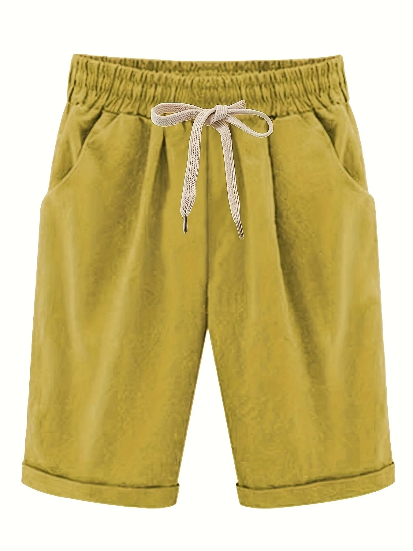 Audrey™ | Plus Size High Waist Drawstring Shorts