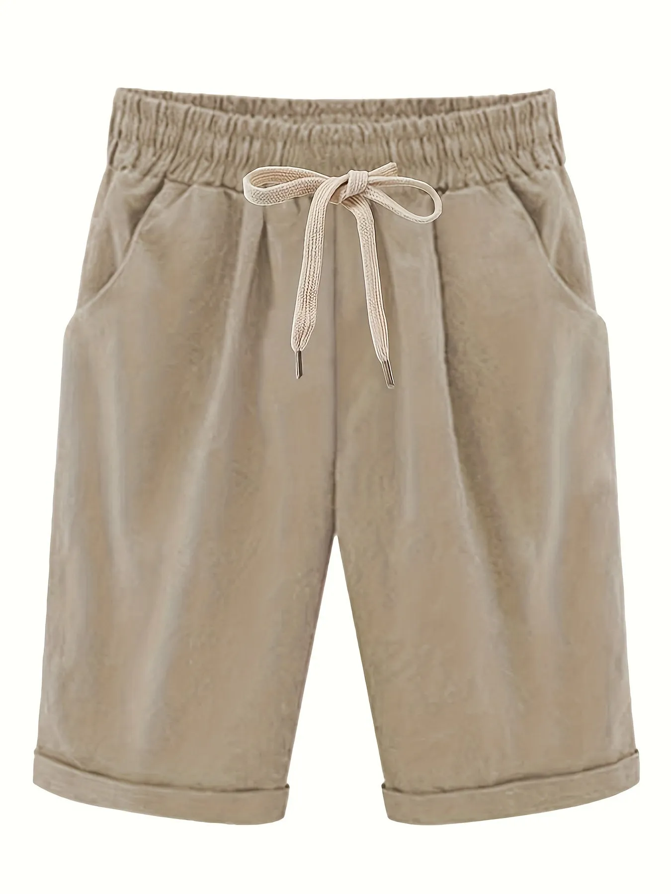 Audrey™ | Plus Size High Waist Drawstring Shorts