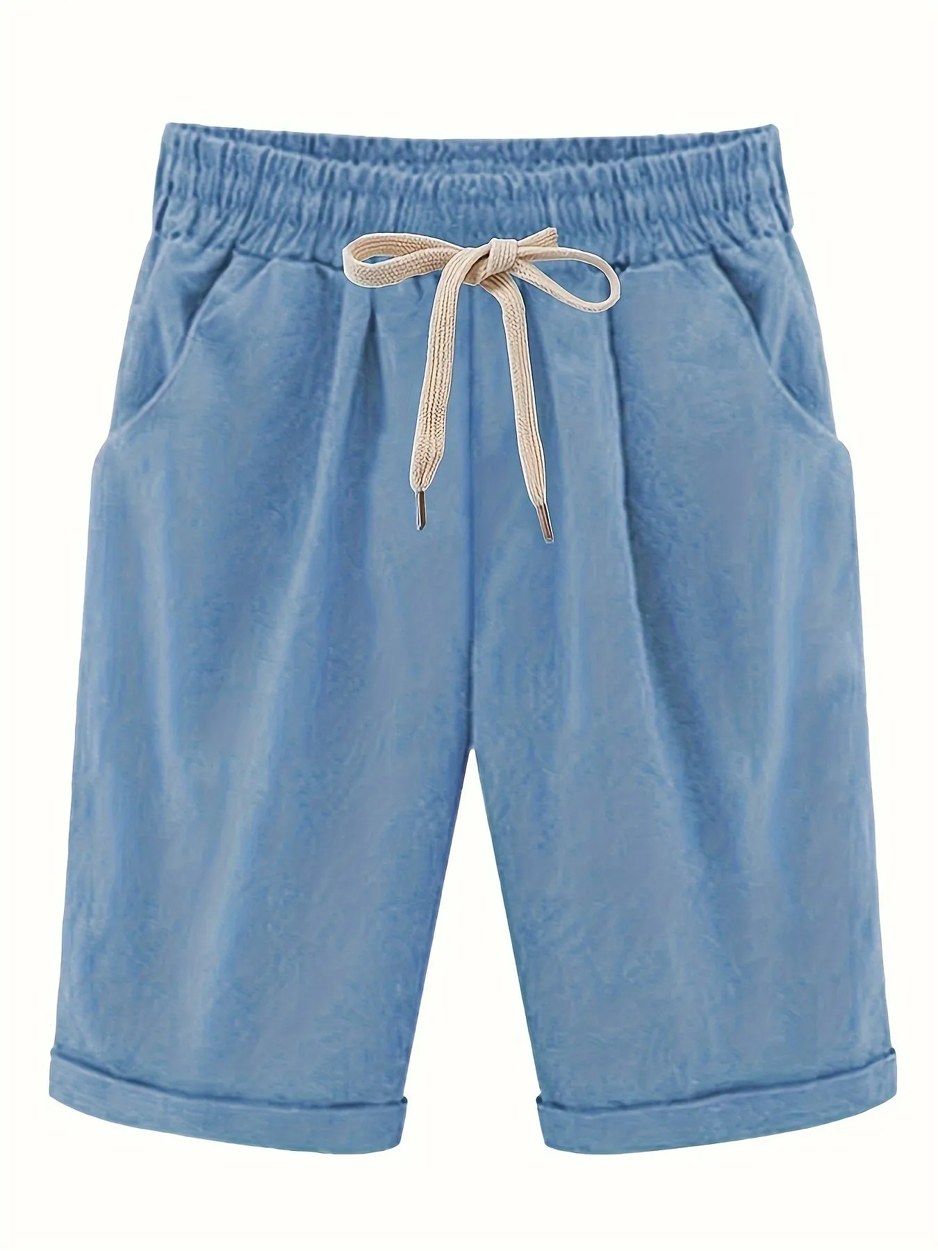 Audrey™ | Plus Size High Waist Drawstring Shorts