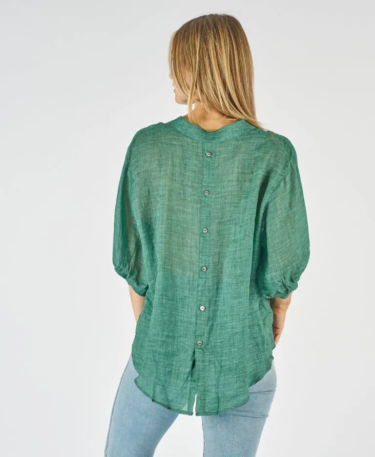 Aurora Top Emerald Green