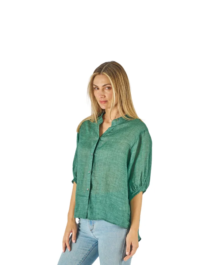 Aurora Top Emerald Green