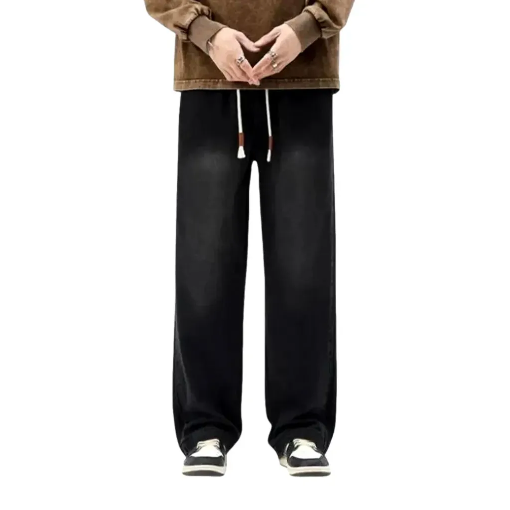 Baggy leg stylish denim joggers for men