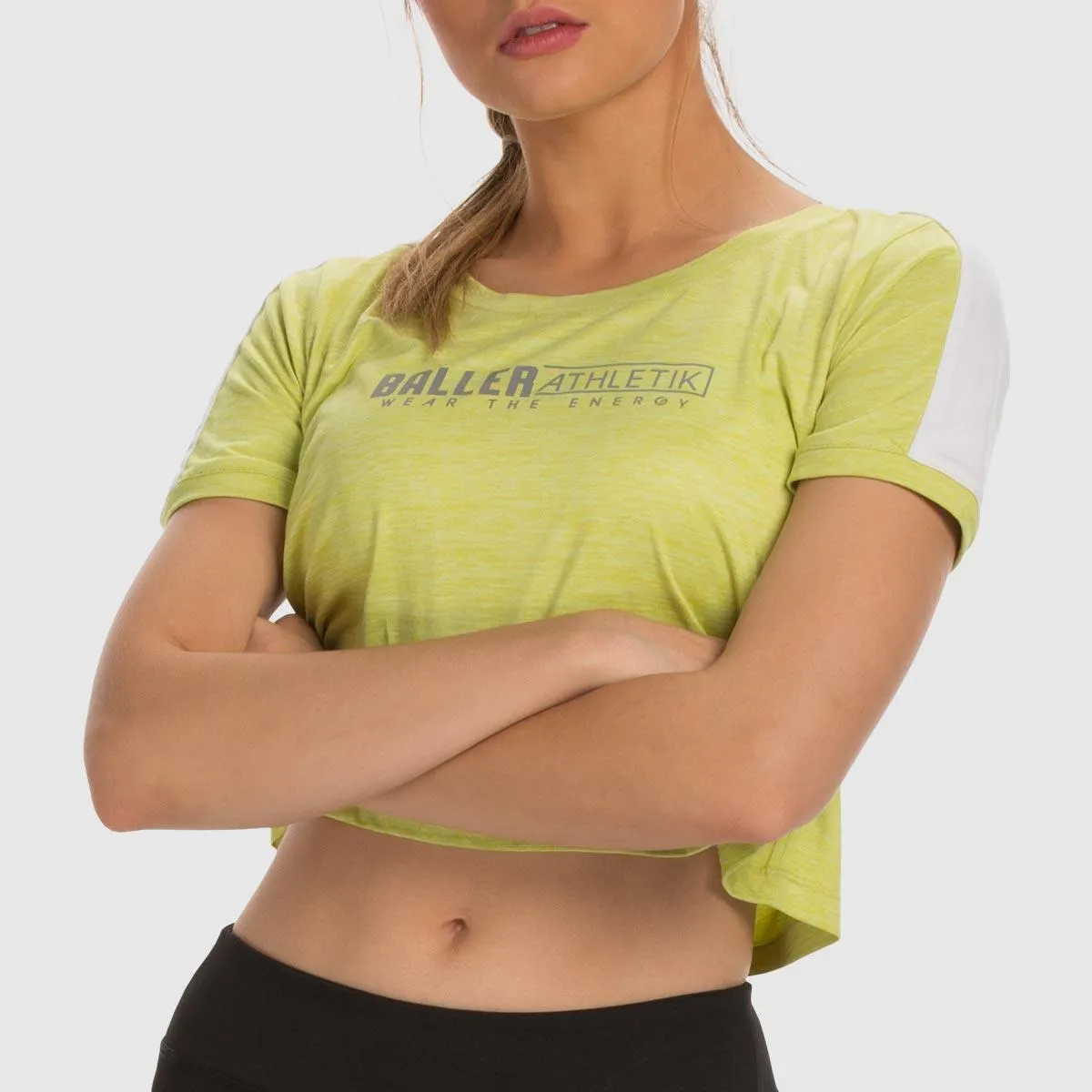 Basic Crop Tee - Green Glow