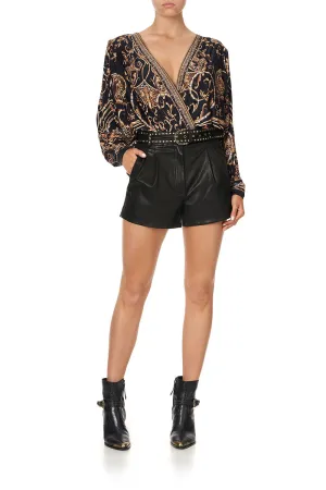 BELTED HIGH WAIST SHORTS - FLOW STUDIO 54