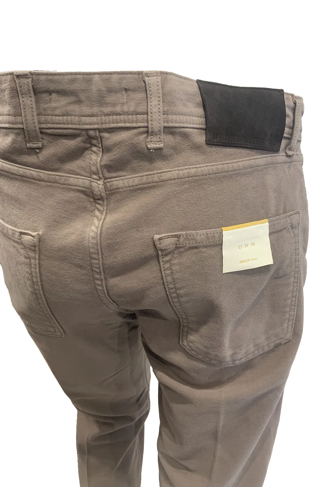 BRIGLIA 1949 - STEVE Taupe Brushed Cotton Stretch Moleskin Feel Jeans 423507 536