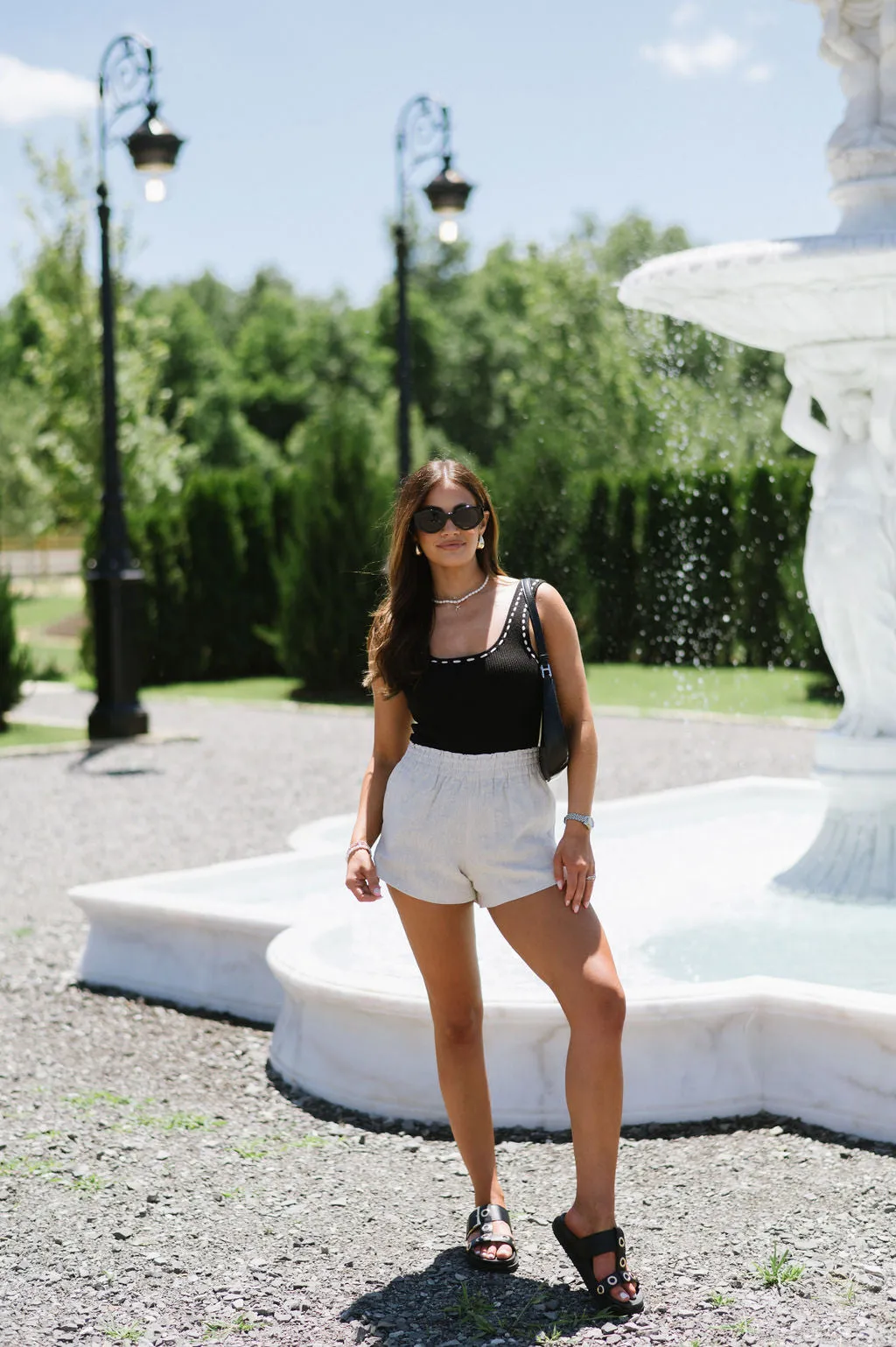 Cape Linen Shorts-Natural