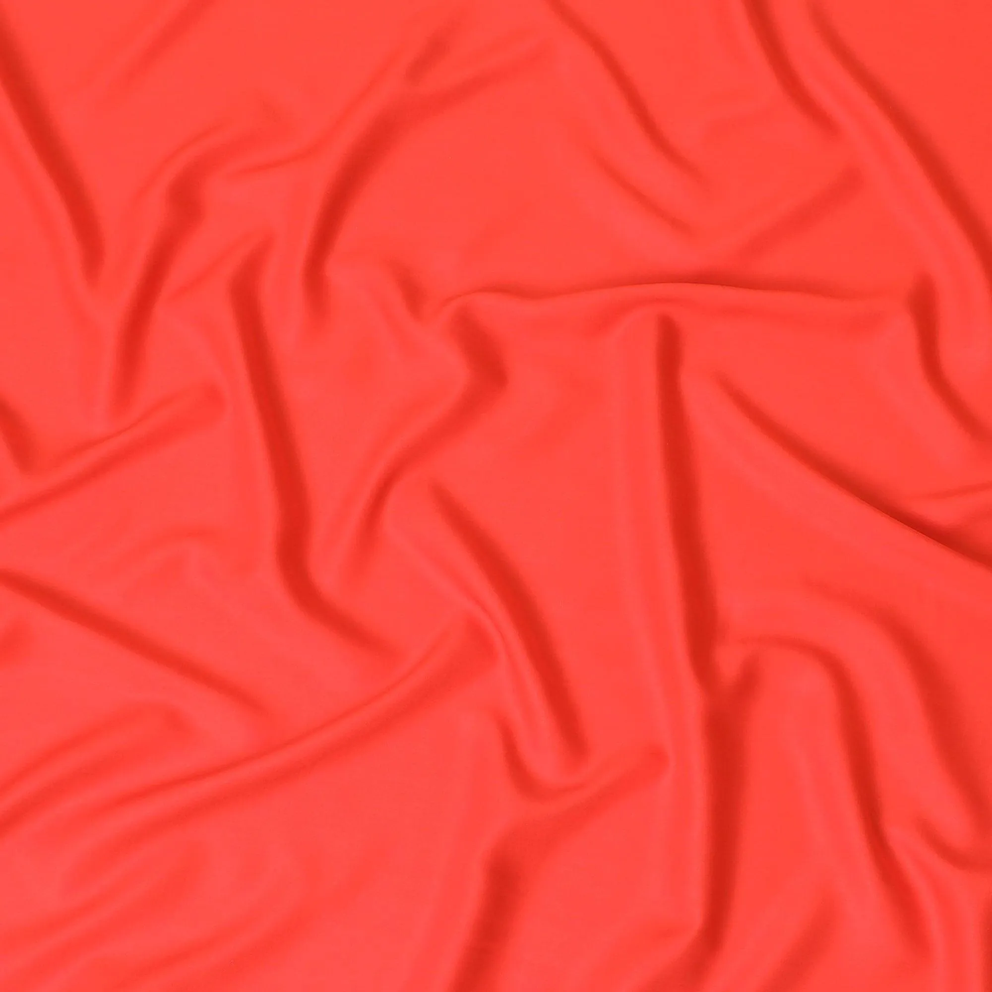 Crimson red plain pure Italian viscose crepe fabric-D8098