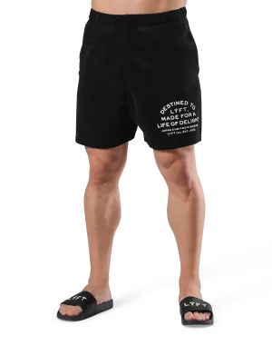 Delight Logo Pile Shorts - Black