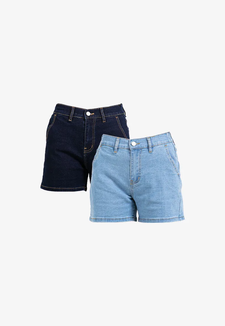 Forest Ladies Denim Short Pants Casual Denim Shorts Women | Seluar Pendek Denim Perempuan - 860155
