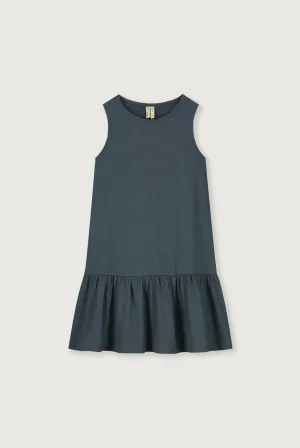 Frill Dress | Blue Grey