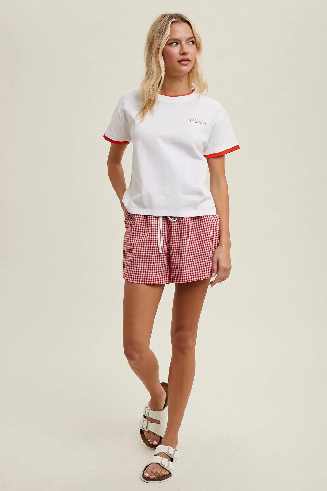 Gingham Casual Shorts