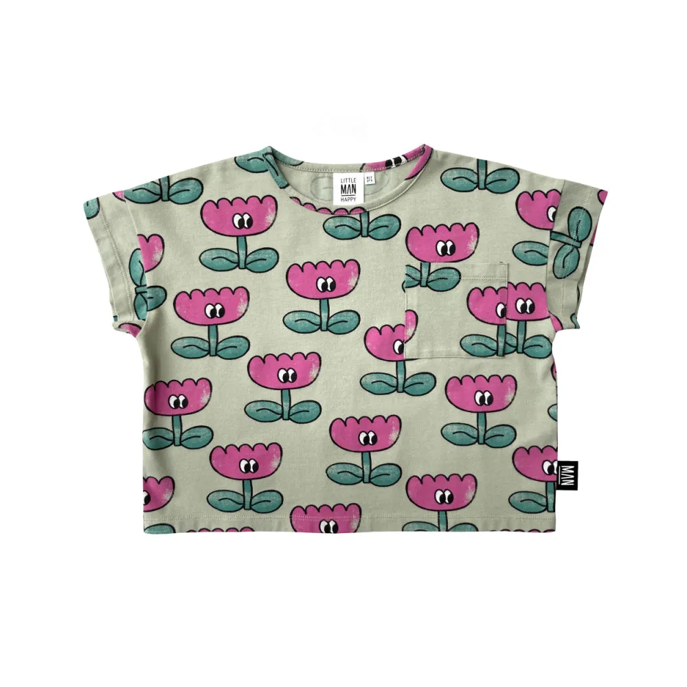 Happy Flower Cropped T-Shirt