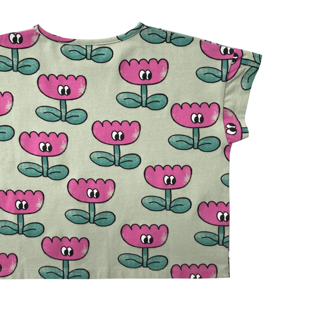 Happy Flower Cropped T-Shirt