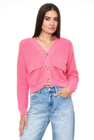 Harper Utility Cardigan - Bright Pink