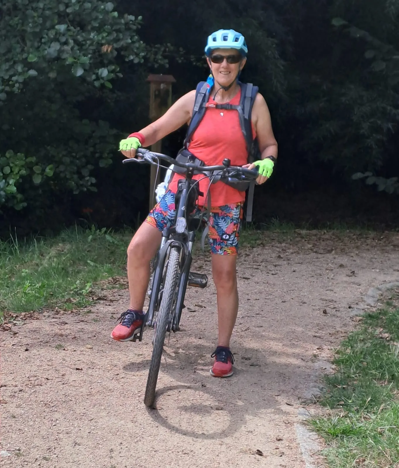 High Waist LADIES Cycling Shorts - Fancy Forest