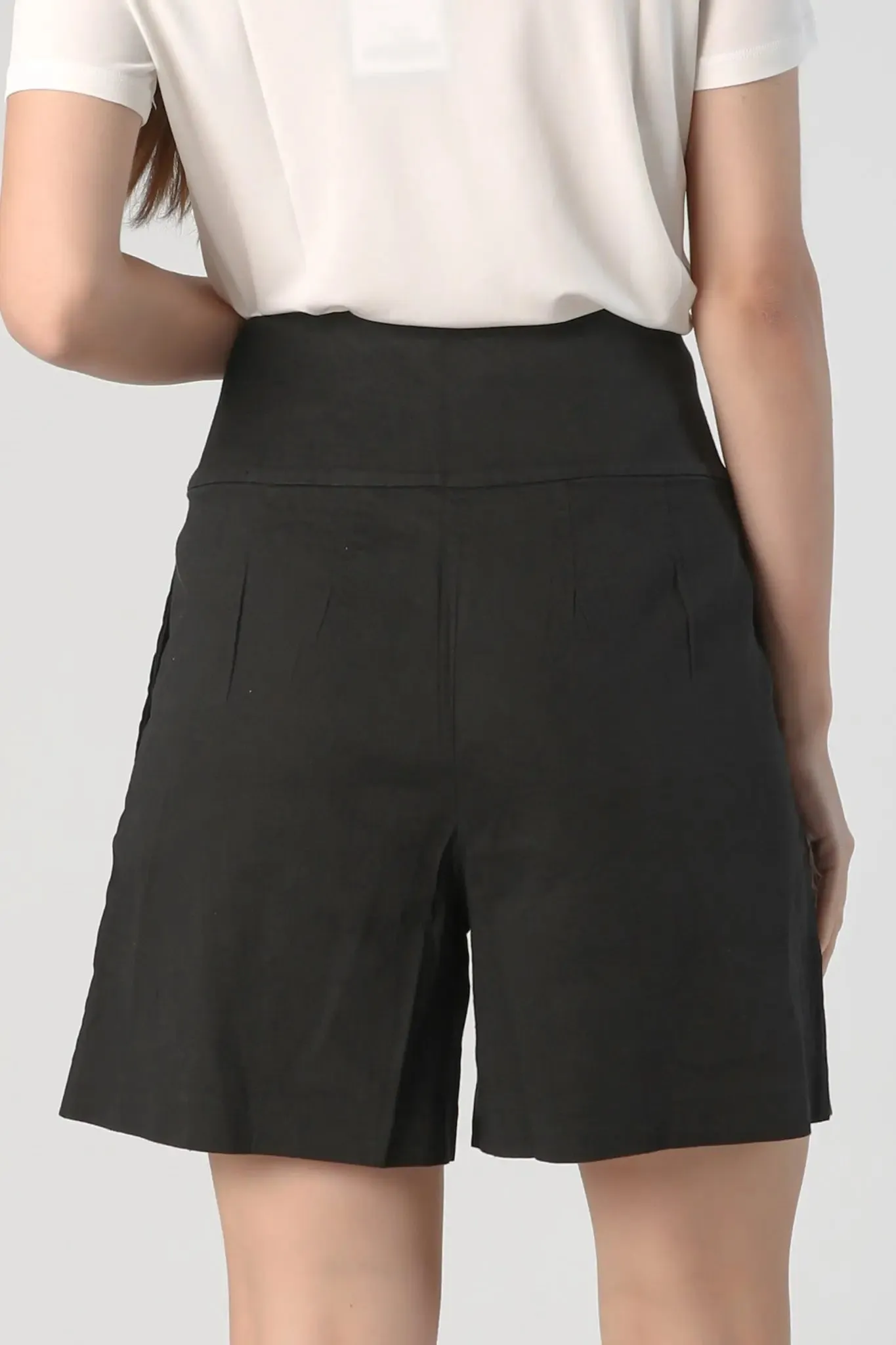 High Waisted Linen Shorts