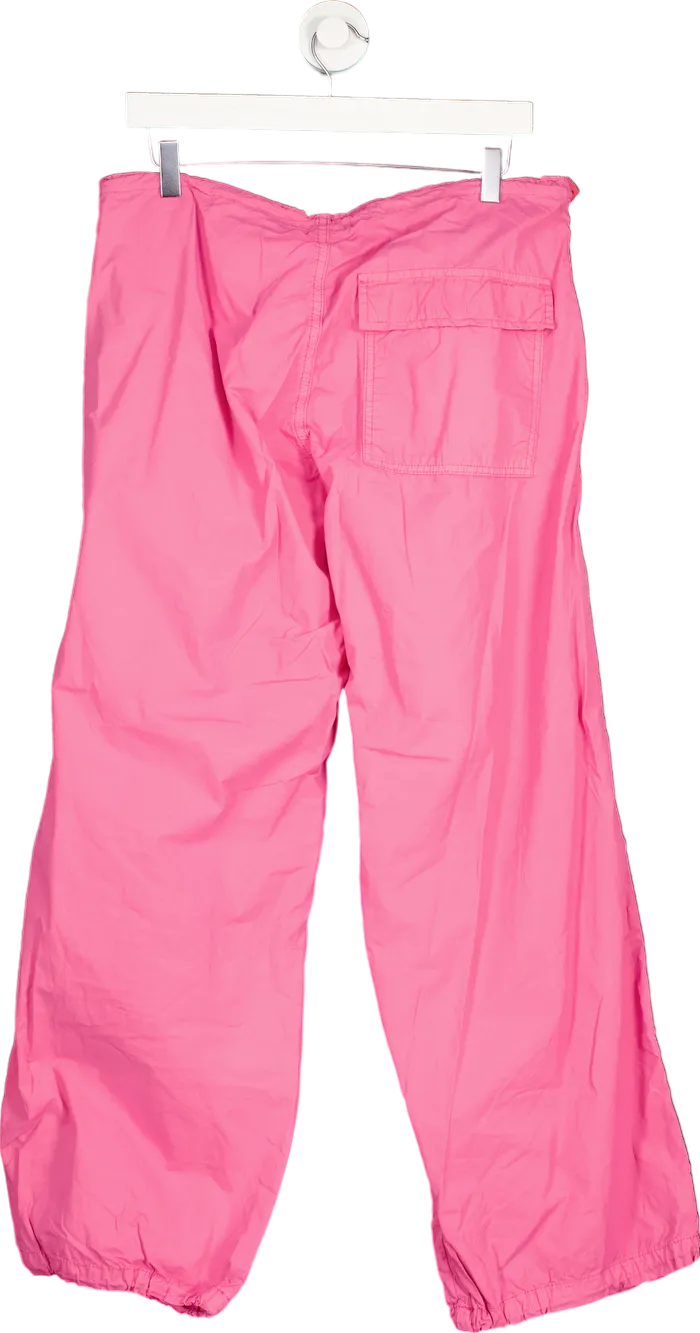 iets frans Pink Cotton Cargo Trousers S