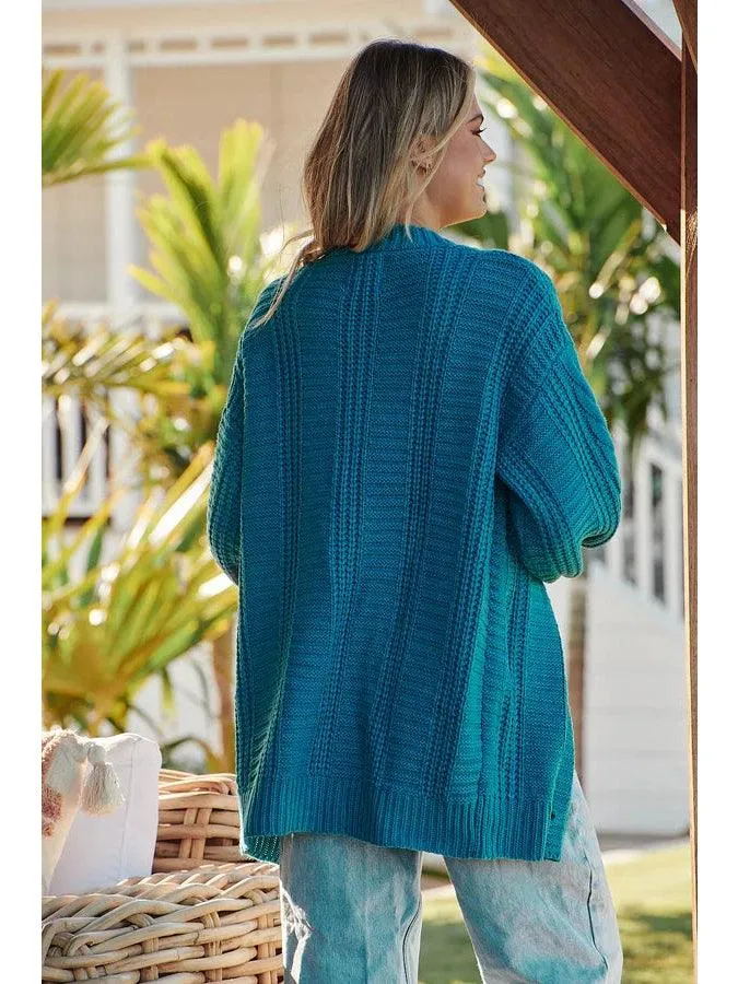 JAASE Azure Knit Cardigan - Teal