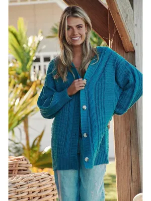 JAASE Azure Knit Cardigan - Teal