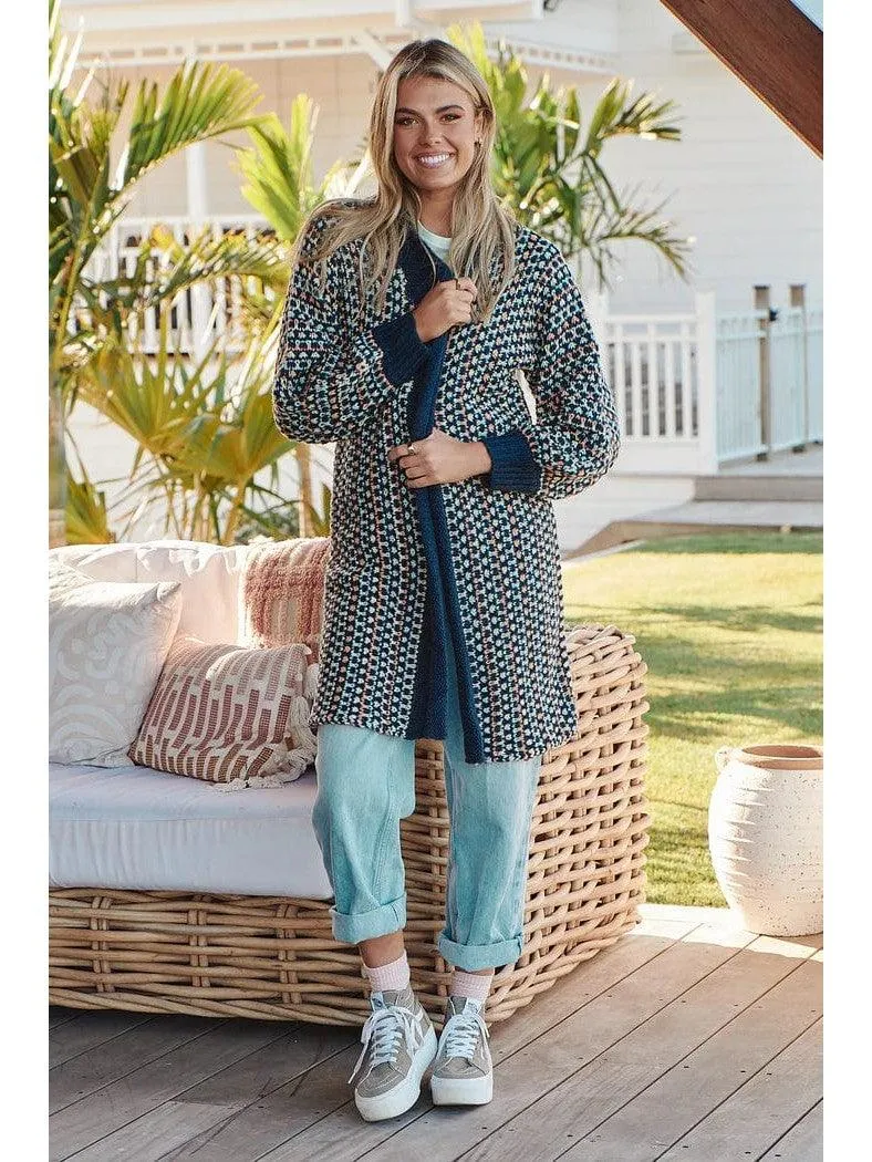 JAASE Rustic Knit Cardigan - Navy