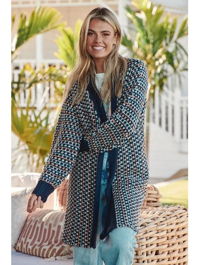 JAASE Rustic Knit Cardigan - Navy