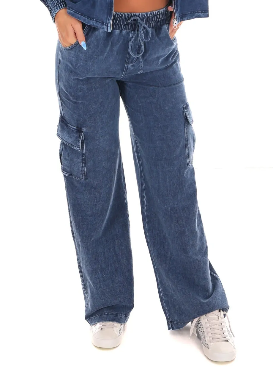 Keep It Authentic Wide Leg Cargo Pants