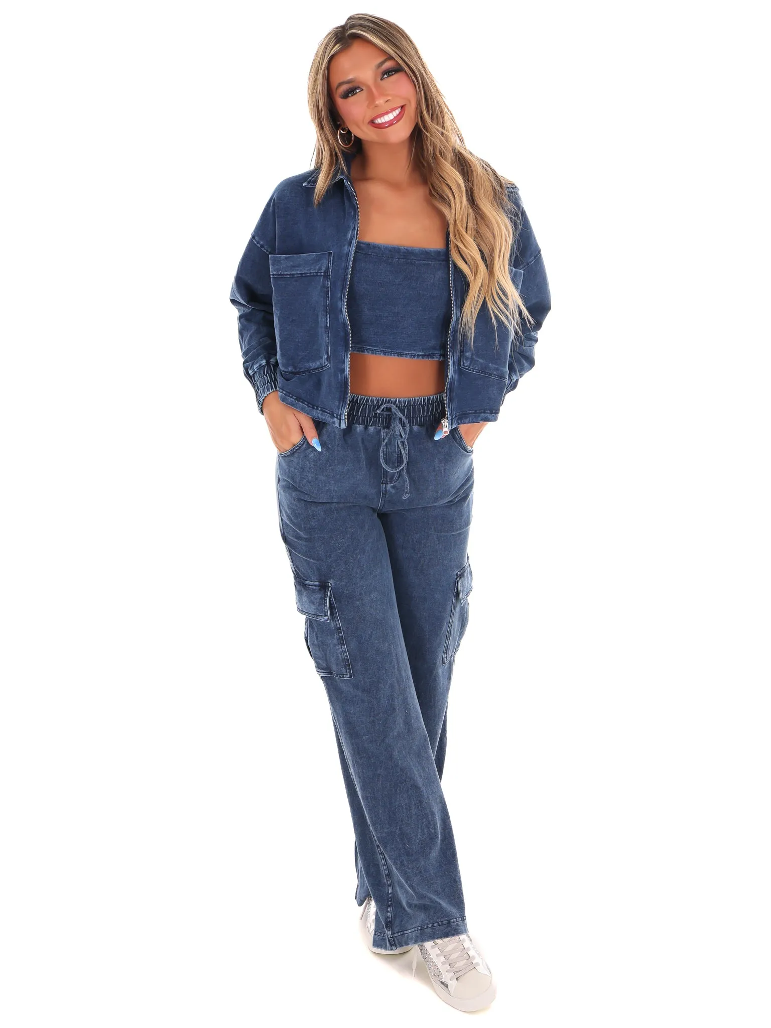 Keep It Authentic Wide Leg Cargo Pants