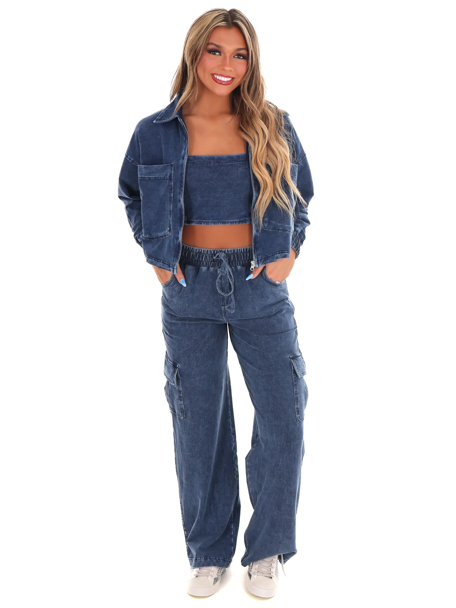 Keep It Authentic Wide Leg Cargo Pants