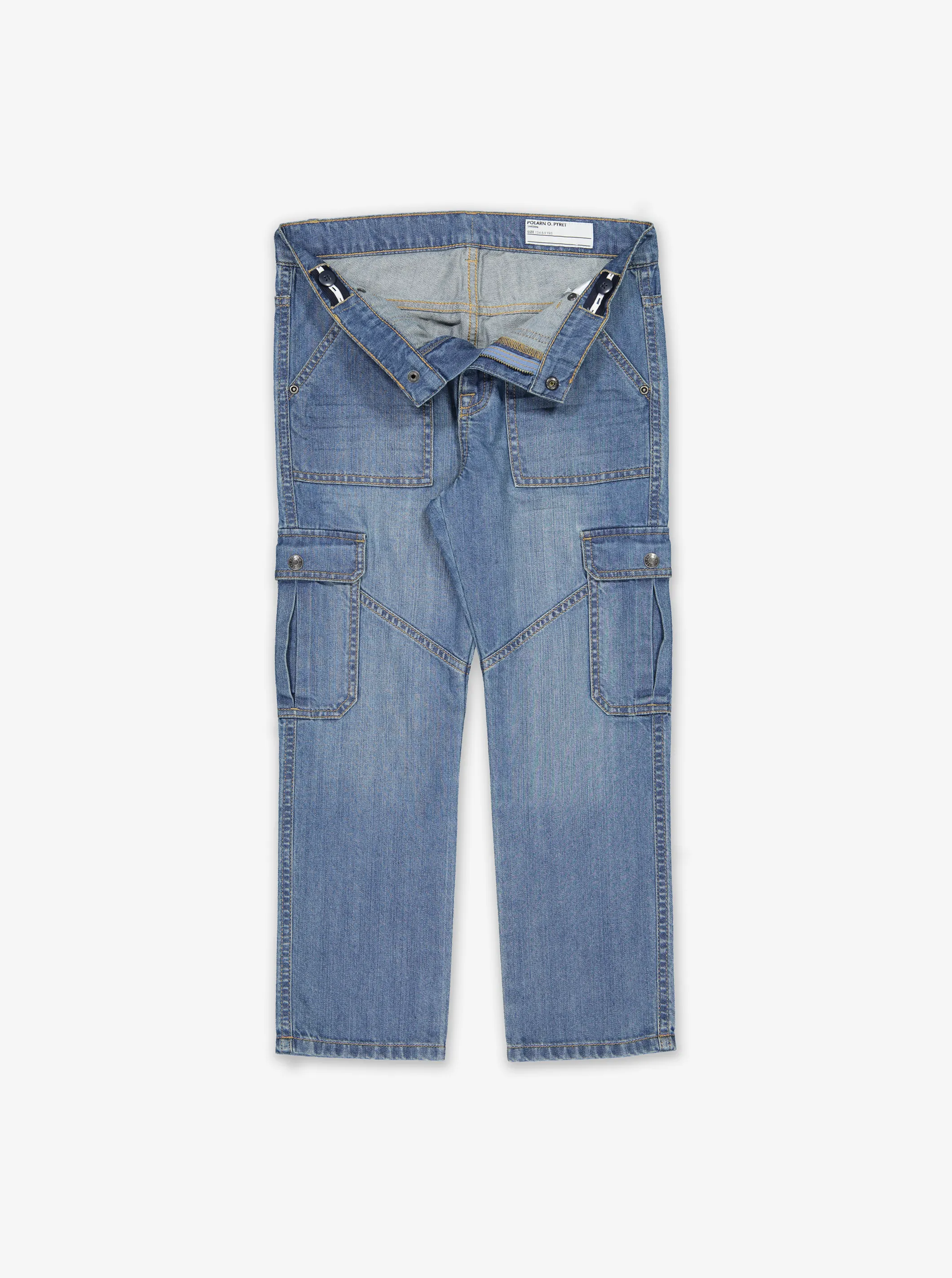 Kids Denim Cargo Trousers