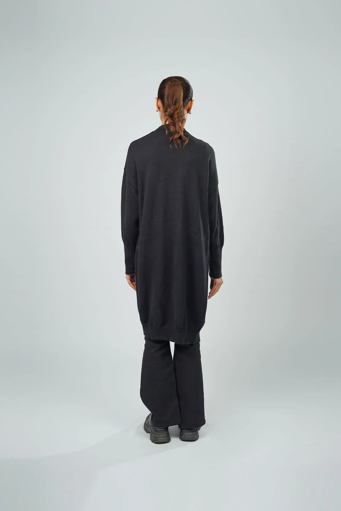 Ladies Front-Open Long  Cardigan