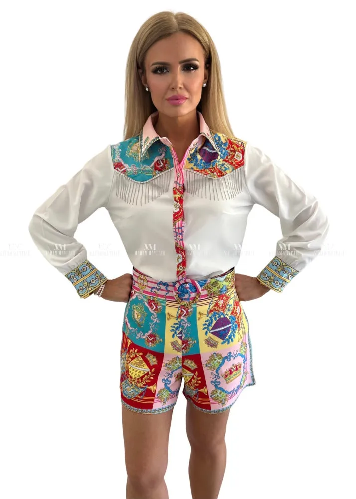 Leonie Multicolour Shorts Set
