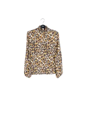Leopard-print loose-fit top