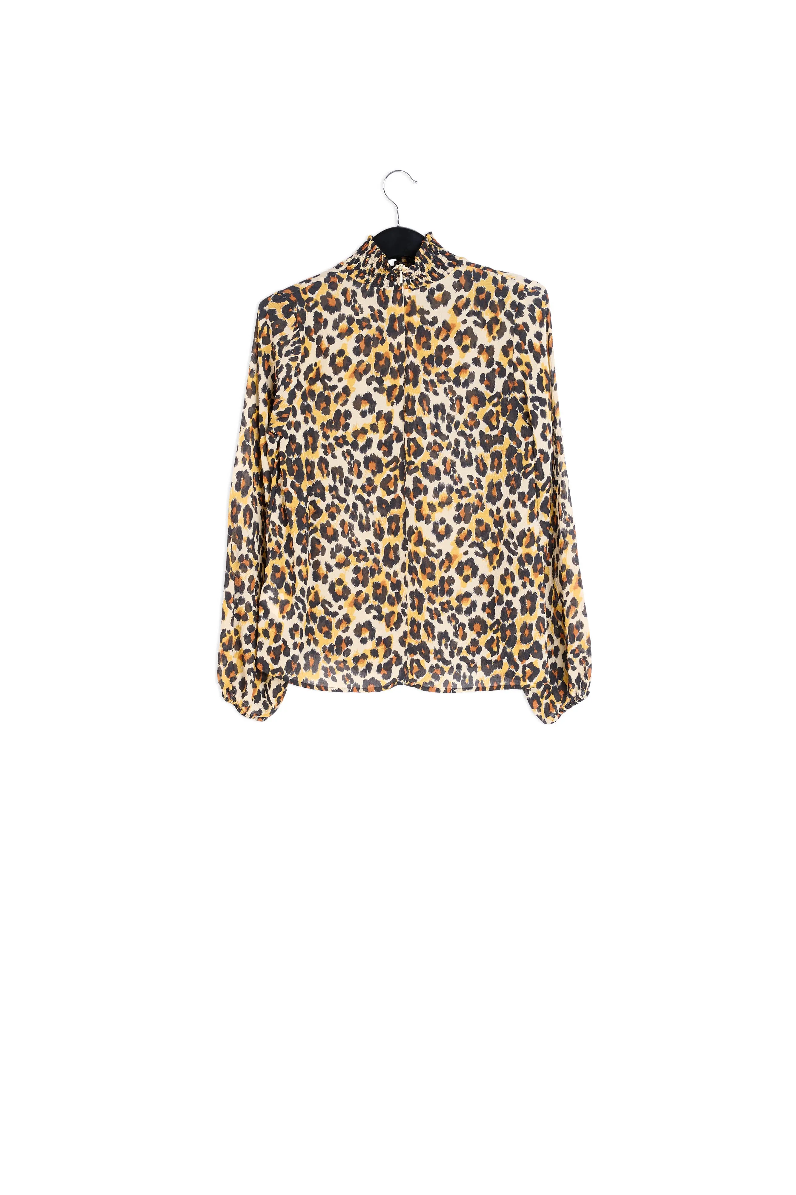 Leopard-print loose-fit top
